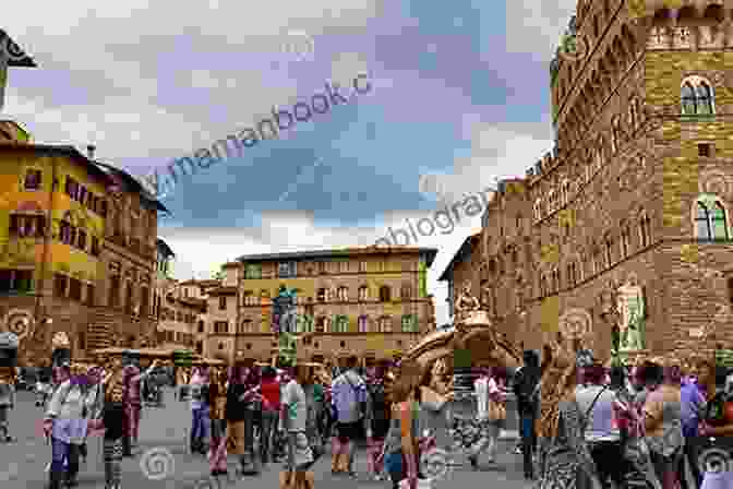 A Bustling Florence Piazza With Renaissance Architecture And Street Vendors The Tuscan Child Rhys Bowen