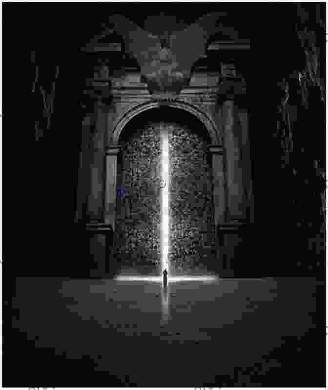 A Dark And Mysterious Door, Slightly Ajar, Casting An Ominous Shadow On A Stone Floor. The Shadow Door: A Short Story