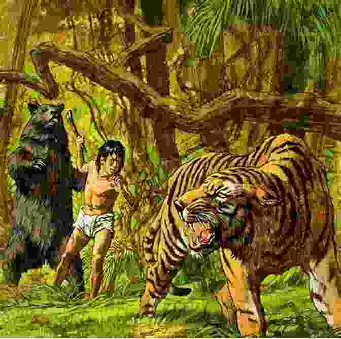 A Lively Illustration Featuring The Colorful Cast Of Characters From The Jungle Book, Including Baloo The Bear, Bagheera The Panther, And Shere Khan The Tiger The Jungle Rudyard Kipling