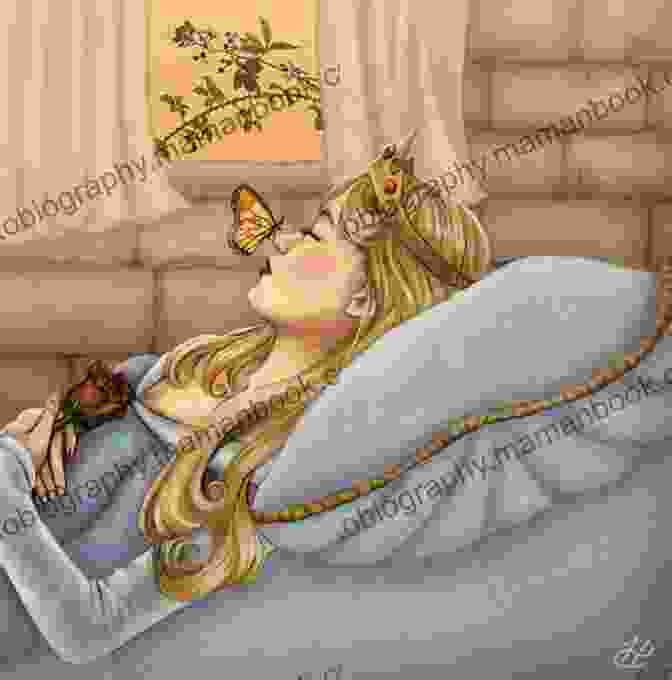 A Stunning Illustration Of Princess Aurora Asleep In Her Castle. Fairy Tales Every Child Should Know